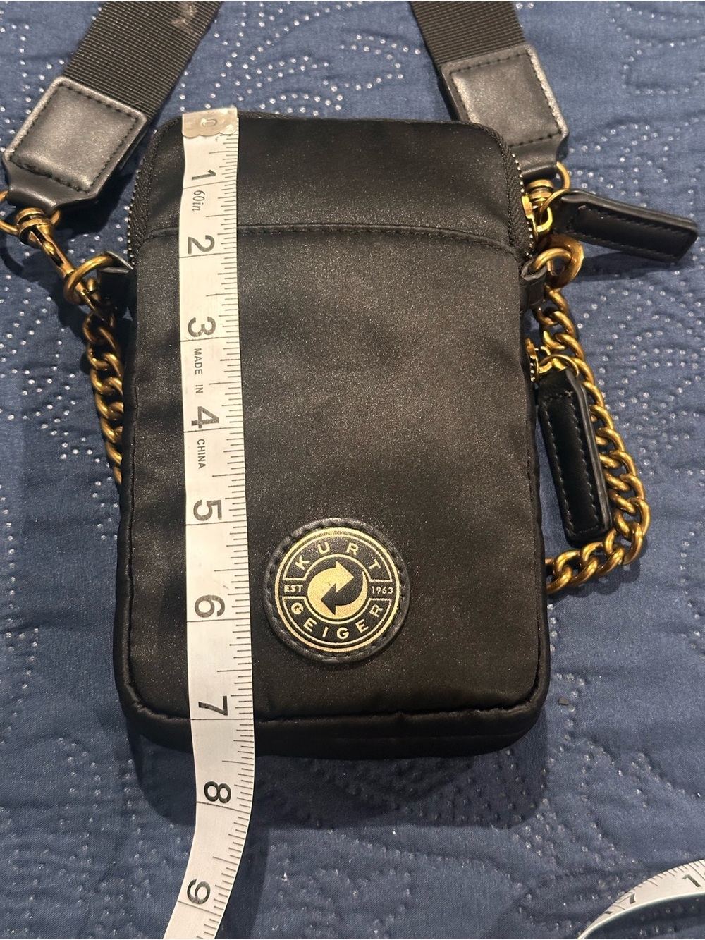 Kurt Geiger Black Quilted Multi-Pouch Crossbody with Gold Hardware - Picture 11 of 11